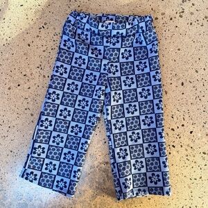 American Vintage Kids Checkered Floral Bottoms - Blue and Black